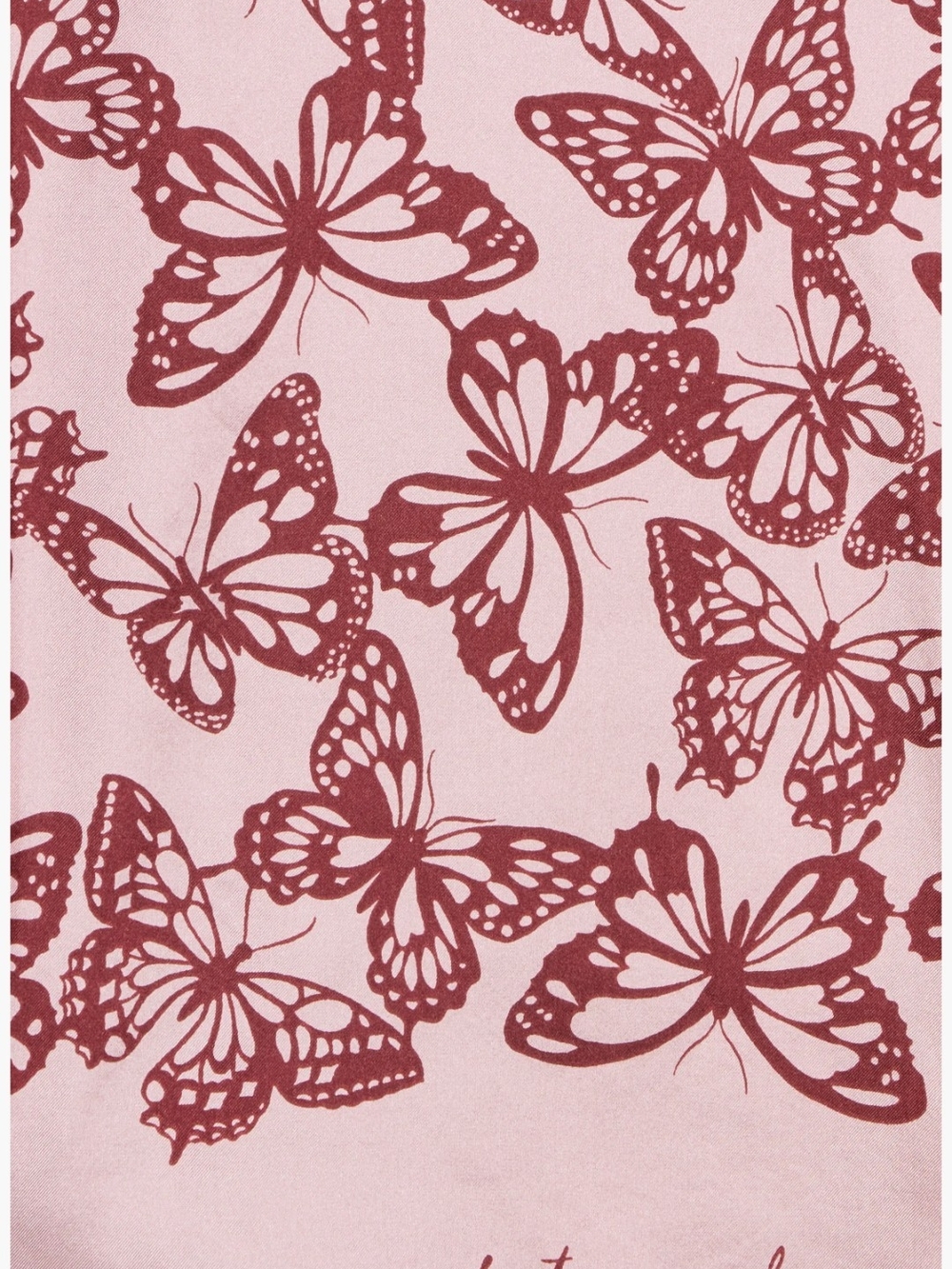 Pink Kate Spade Butterfly Print Silk Neck Scarf - Picture 2 of 8